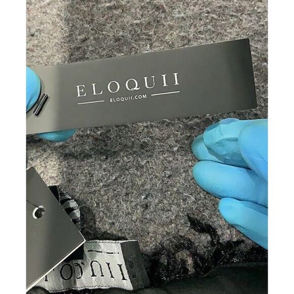 NWT ELOQUII Plus Black Furry Feather-like Bustier Size 14/16 NEW - Picture 6 of 7